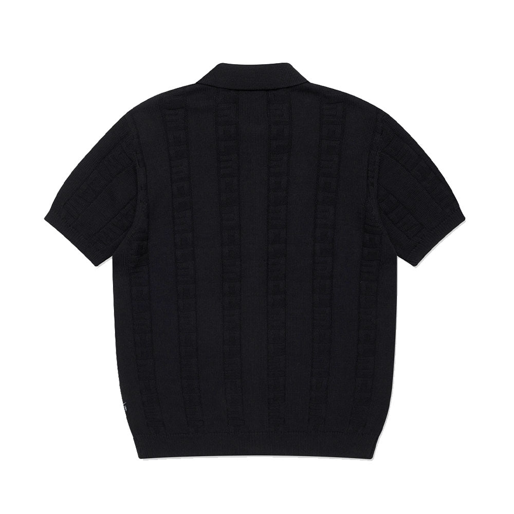 Jqd Zipup Knitted Polo Shirt