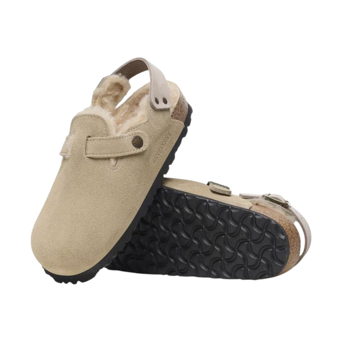 Tokio Shearling Taupe Slipper