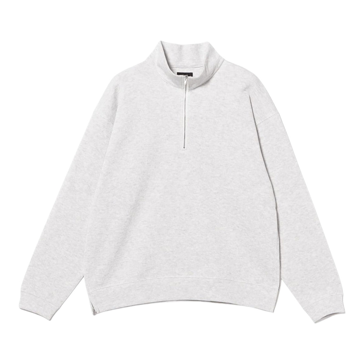 Side Zip Sweat Ash Grey