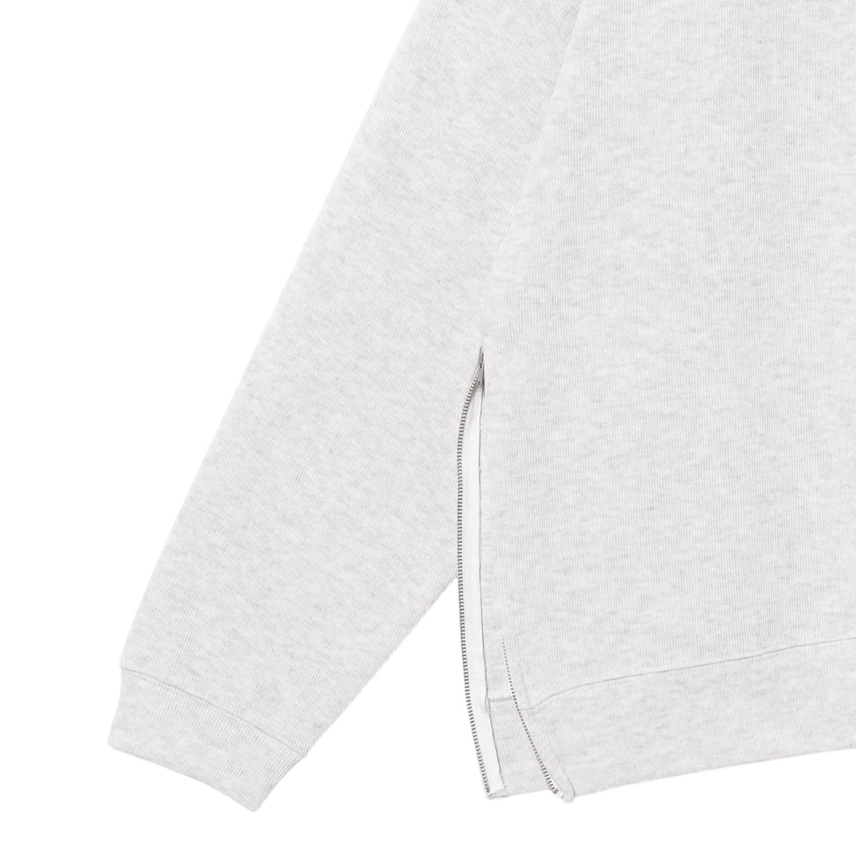 Side Zip Sweat Ash Grey