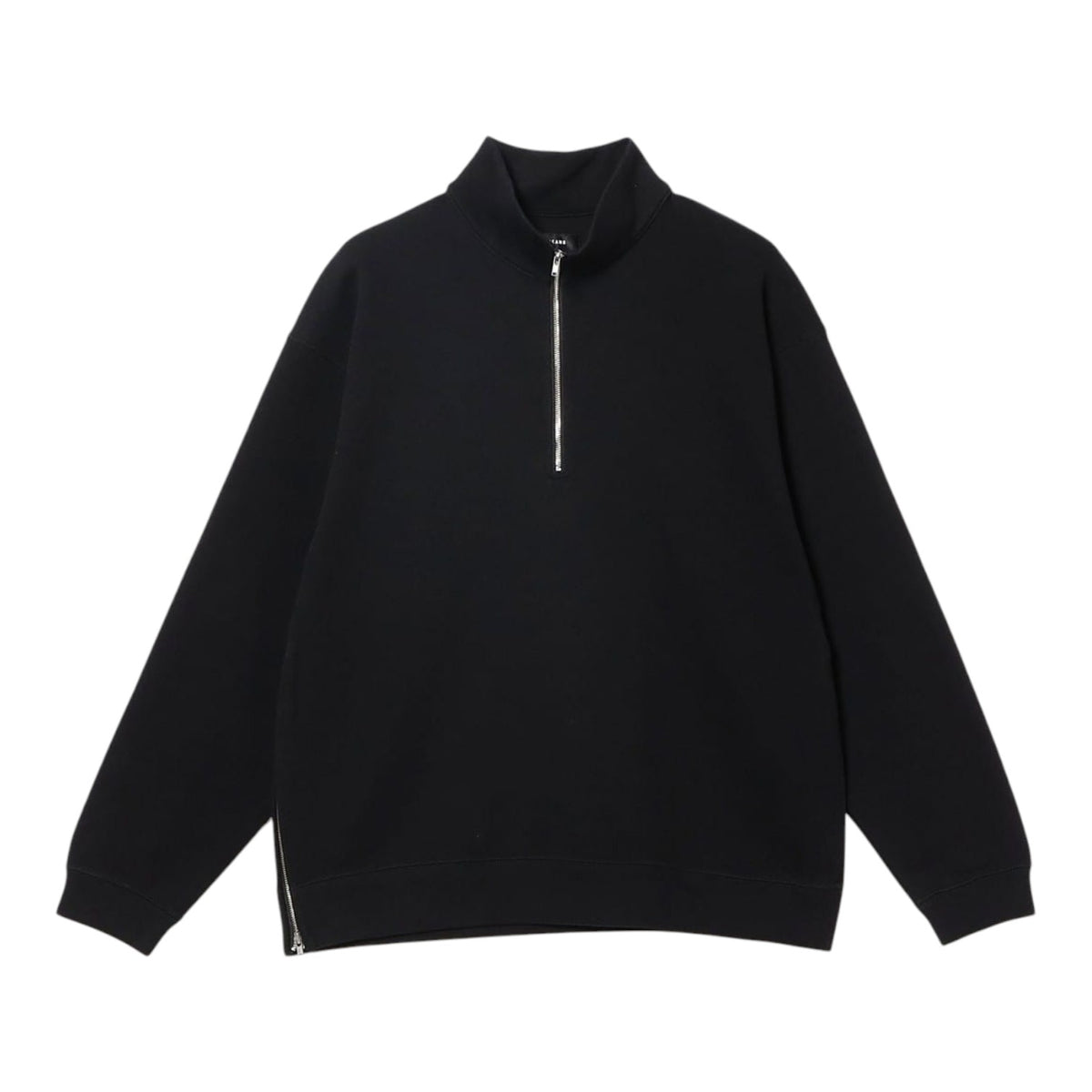 Side Zip Sweat Black