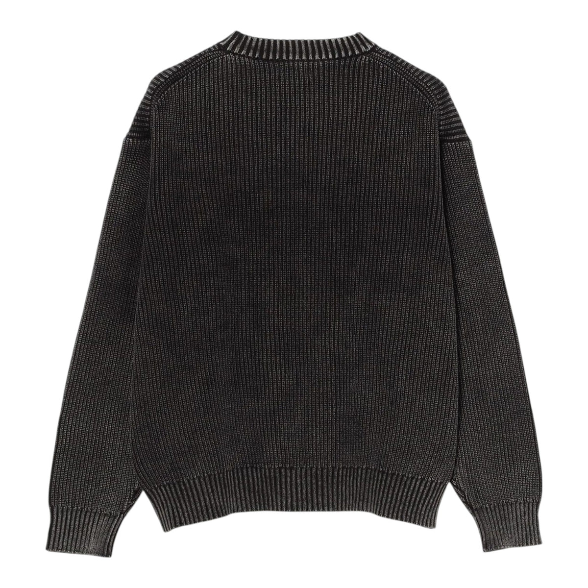 7G Snow Wash Crew Neck Knit Black