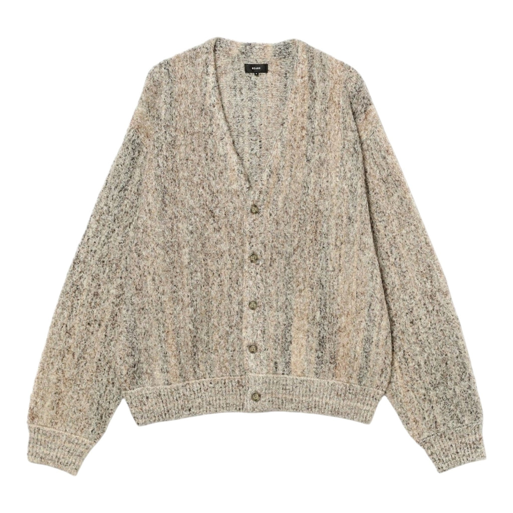 5G Boucle Stripe Cardigan Natural