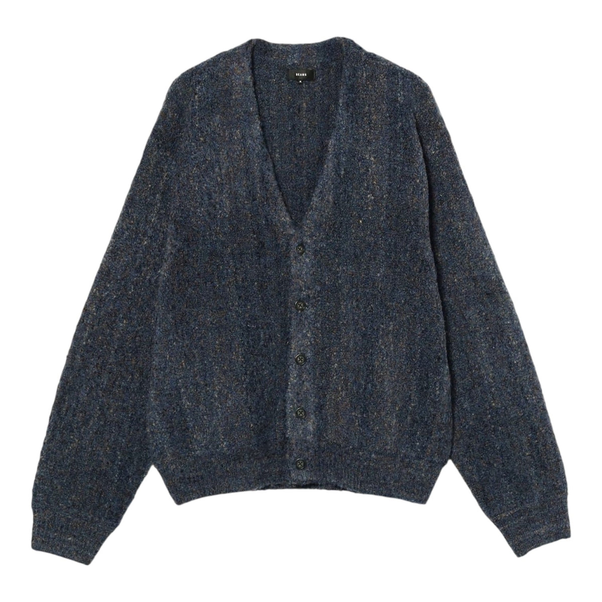 5G Boucle Stripe Cardigan Navy