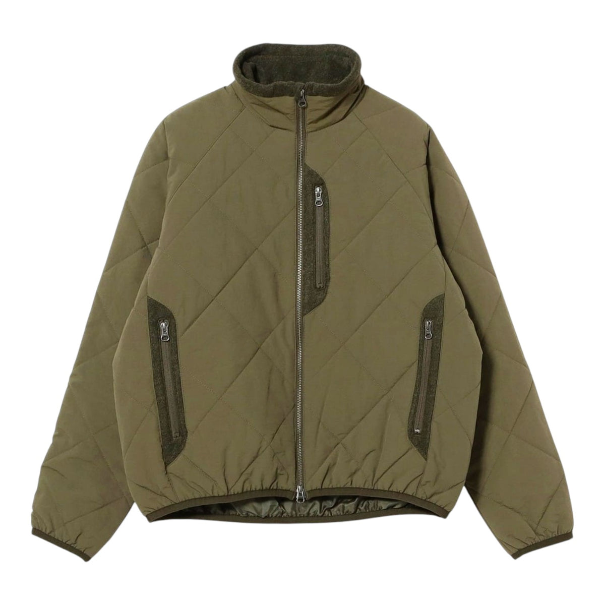 Quilted Zip Blouson Olive