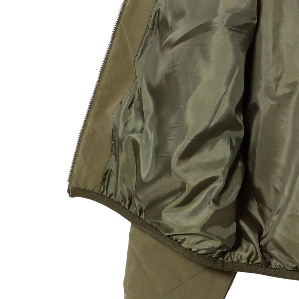 Quilted Zip Blouson Olive
