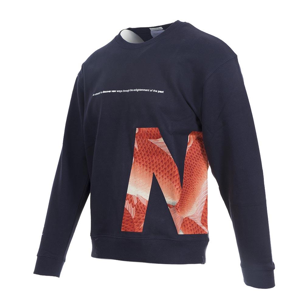 Felpa Da  Con Carpa Blu Navy