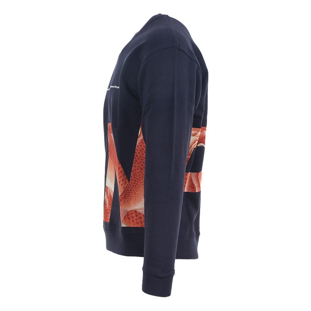 Felpa Da  Con Carpa Blu Navy