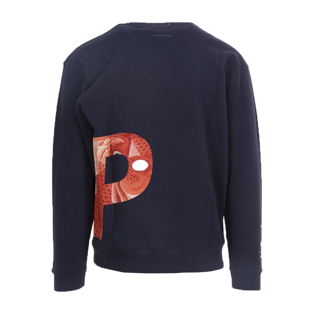 Felpa Da  Con Carpa Blu Navy