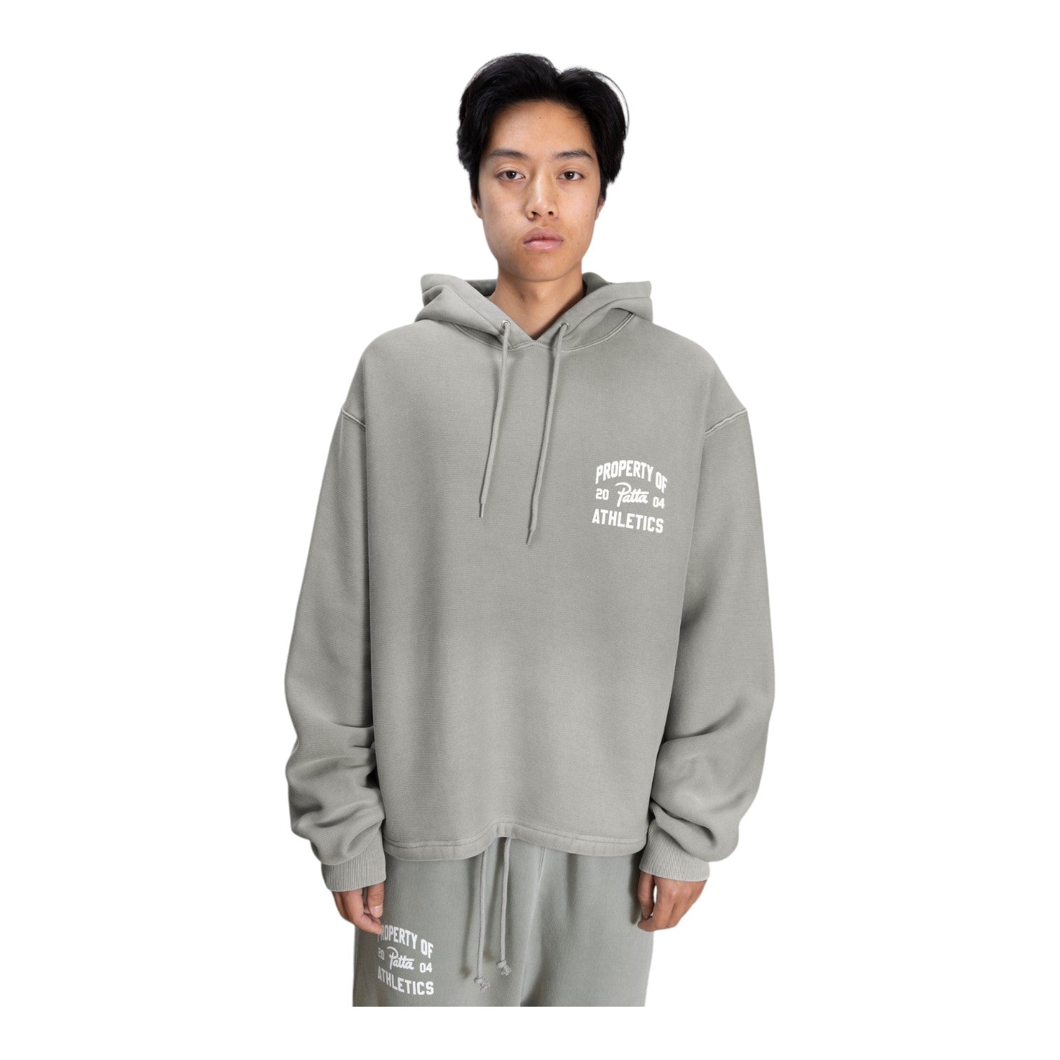 Athletic Drawcord Hooded Sweater