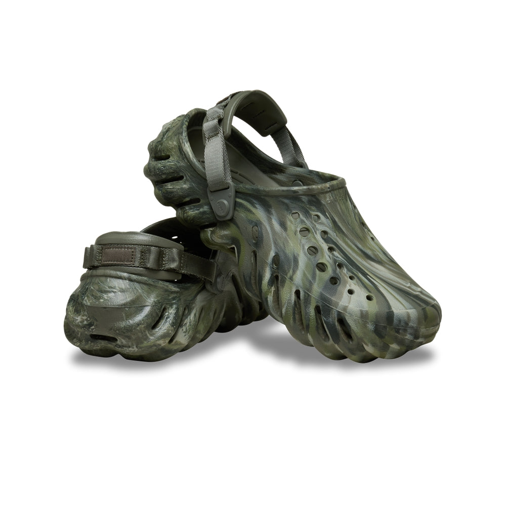 Crocs Echo Marbled Clog Dusty Olive Multi