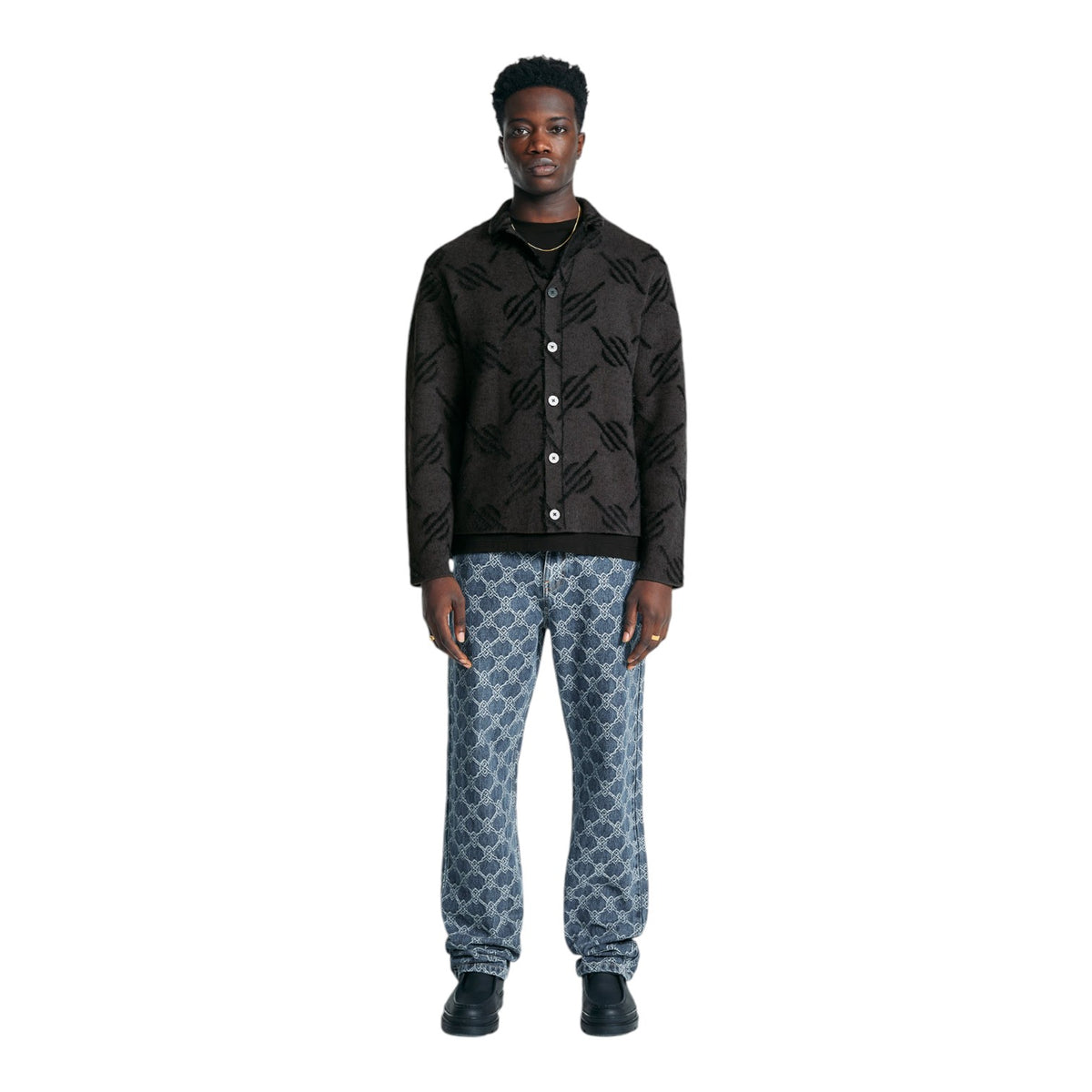 Kirabo Monogram Knit Cardigan