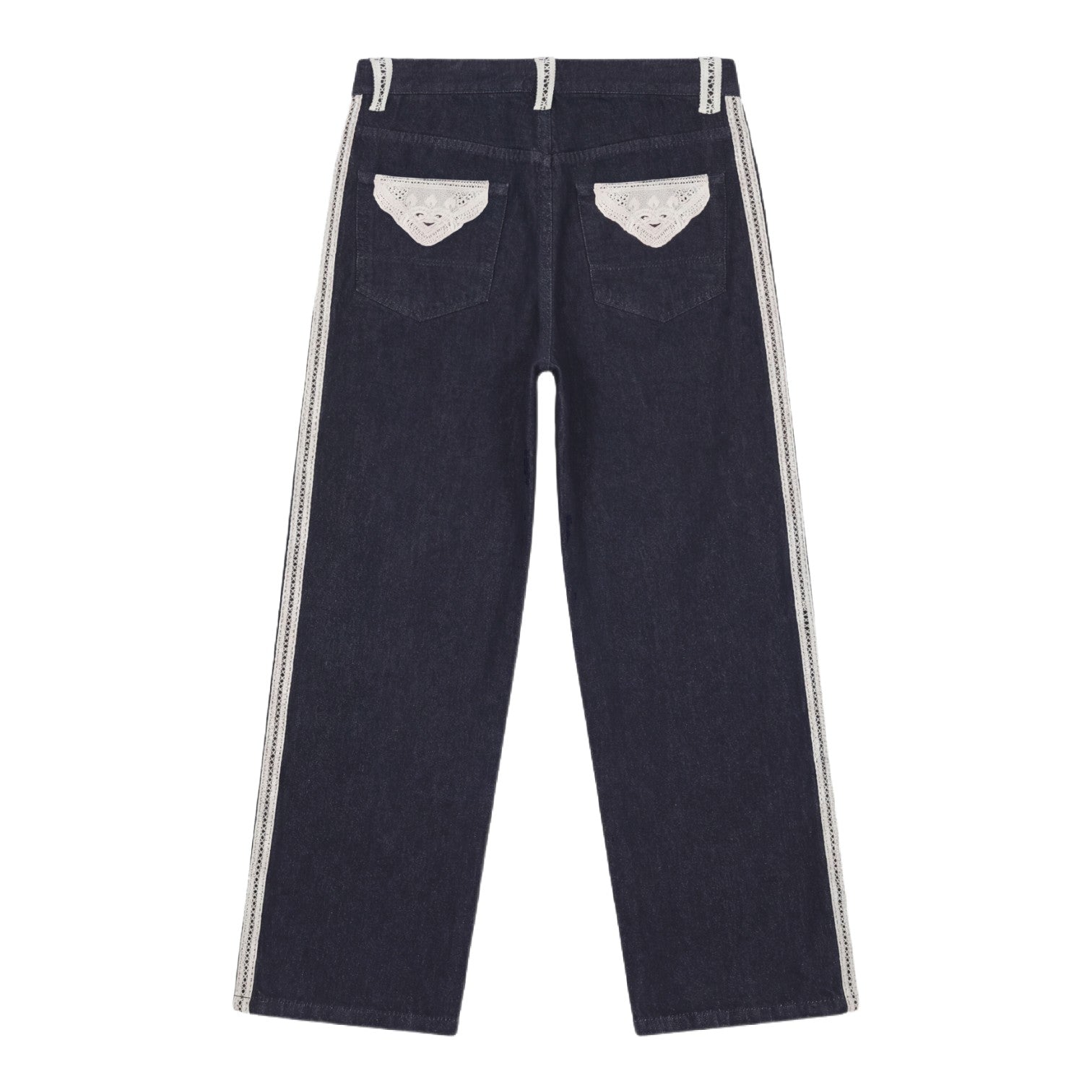 Two-Tone Jeans With Crochet Details