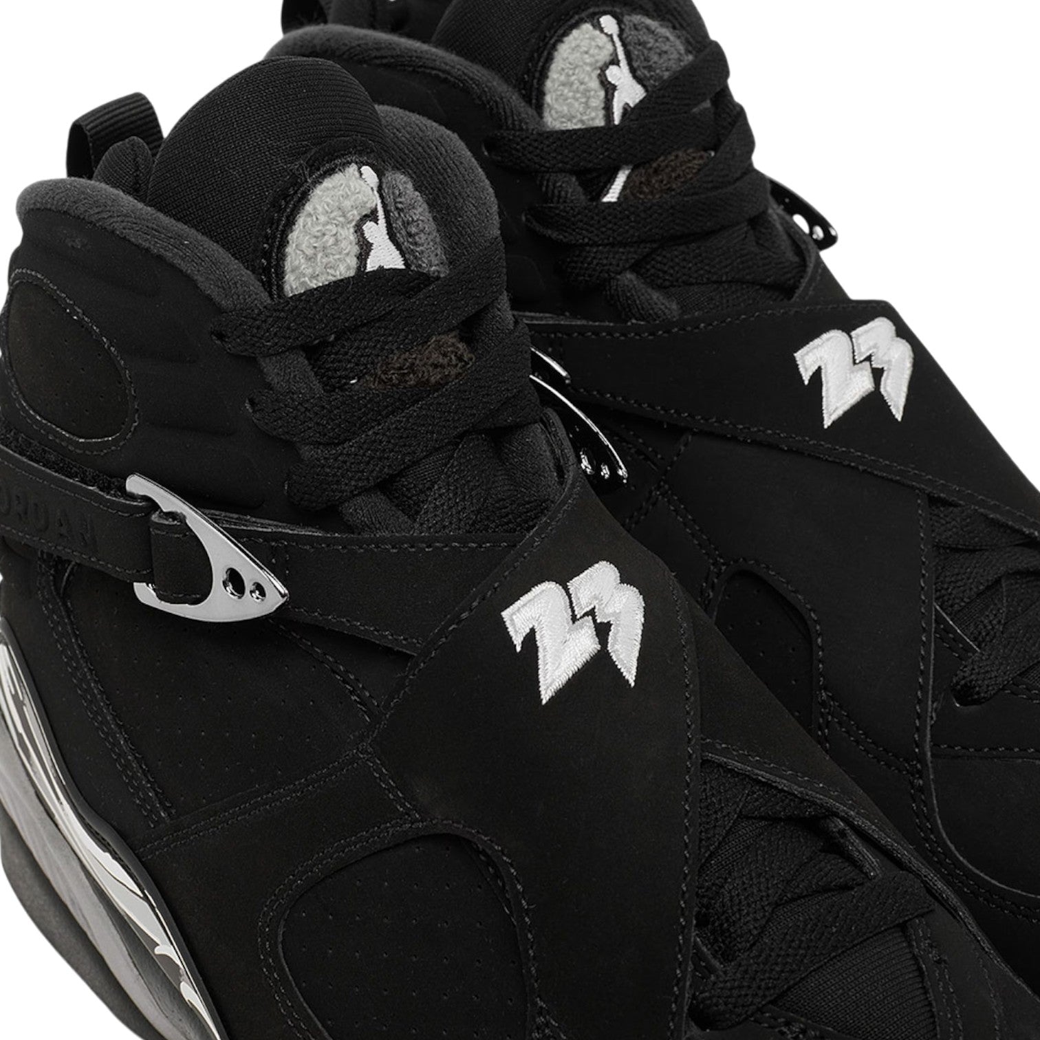 Air Jordan 8 Retro Black/Chrome Sneakers
