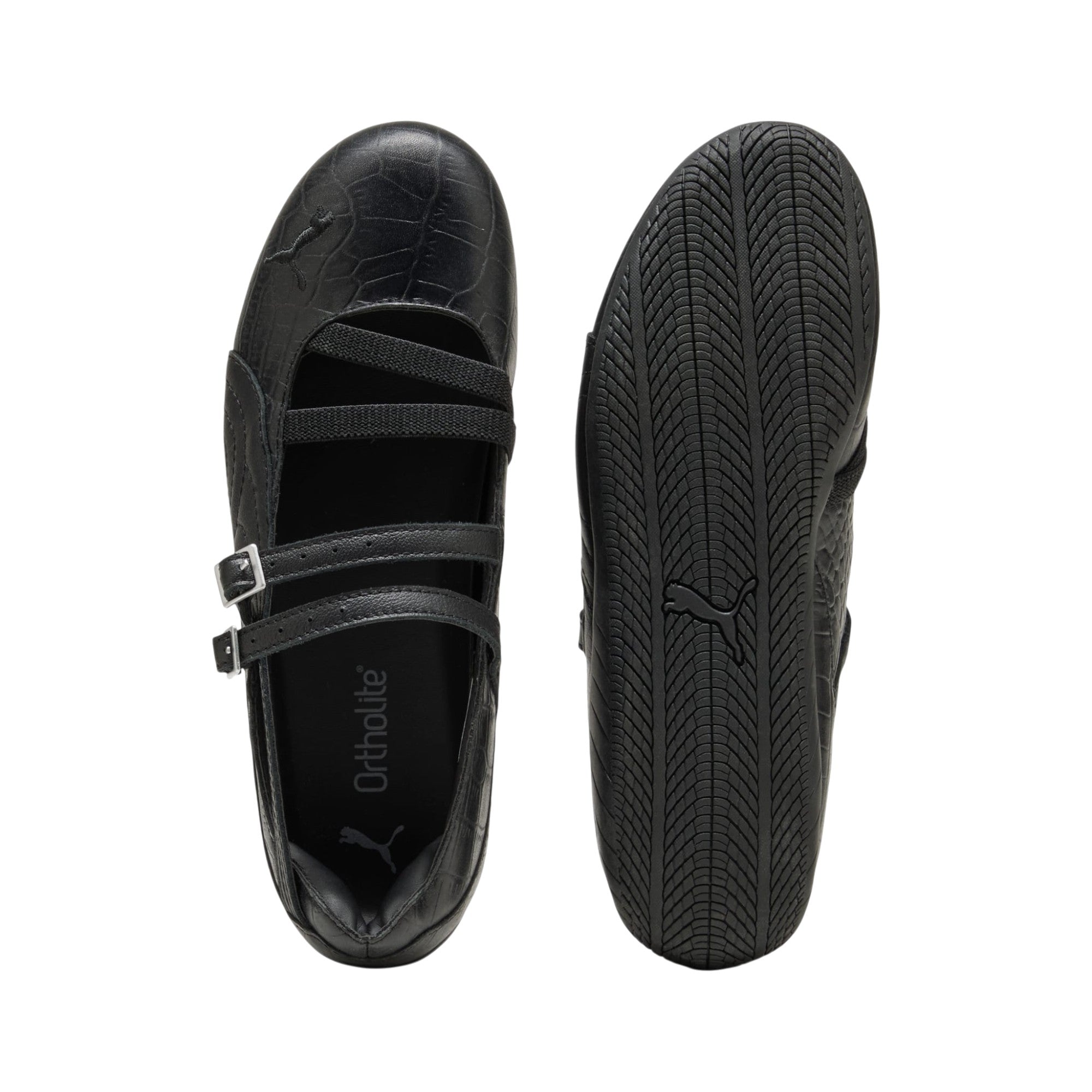 Speedcat Ballet Croc Print Black Sneakers