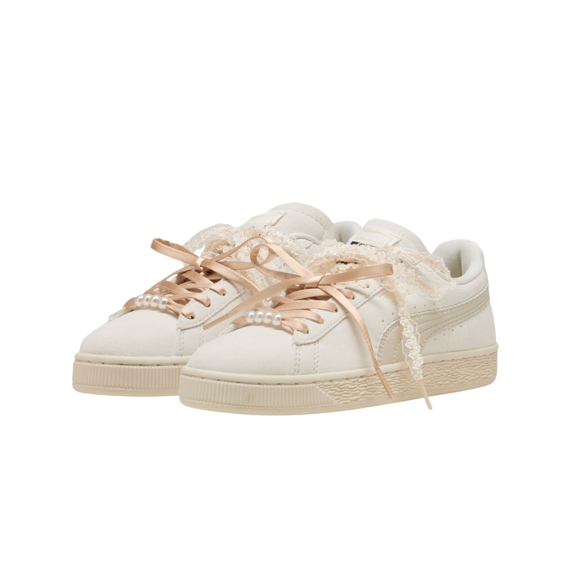 Suede Bloom Frosted Ivory Sneakers