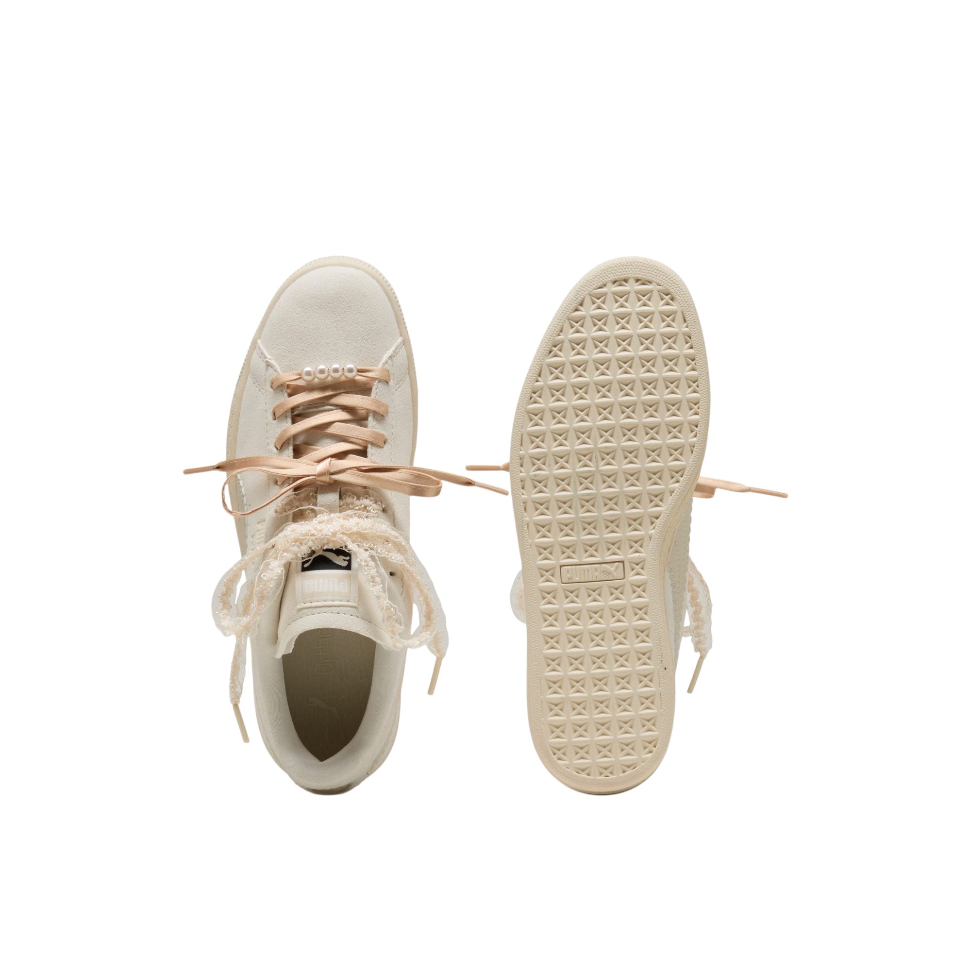 Suede Bloom Frosted Ivory Sneakers