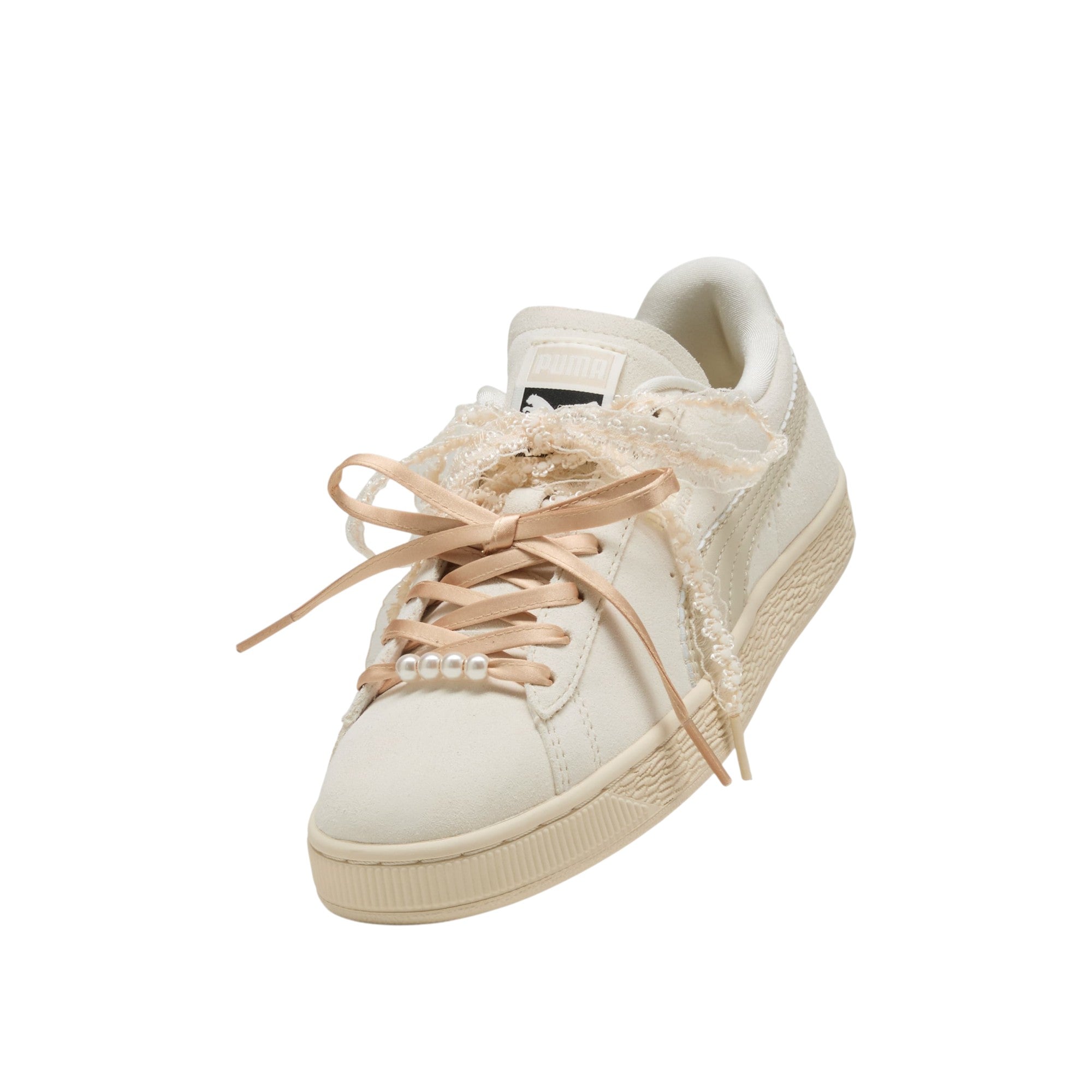 Suede Bloom Frosted Ivory Sneakers