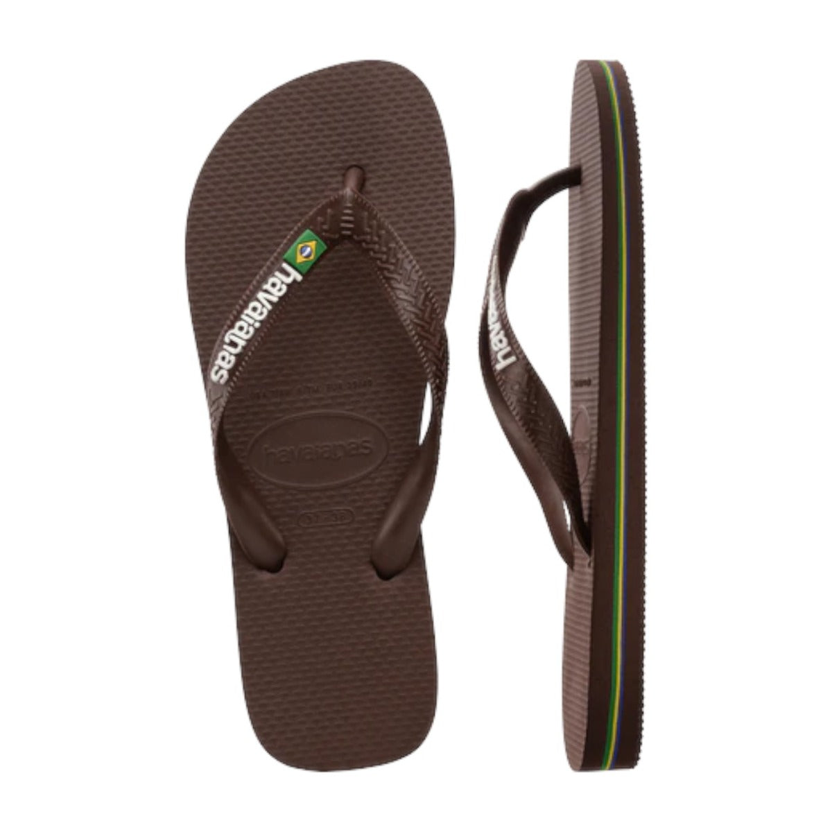 Flip Flops Brasil Logo Brown