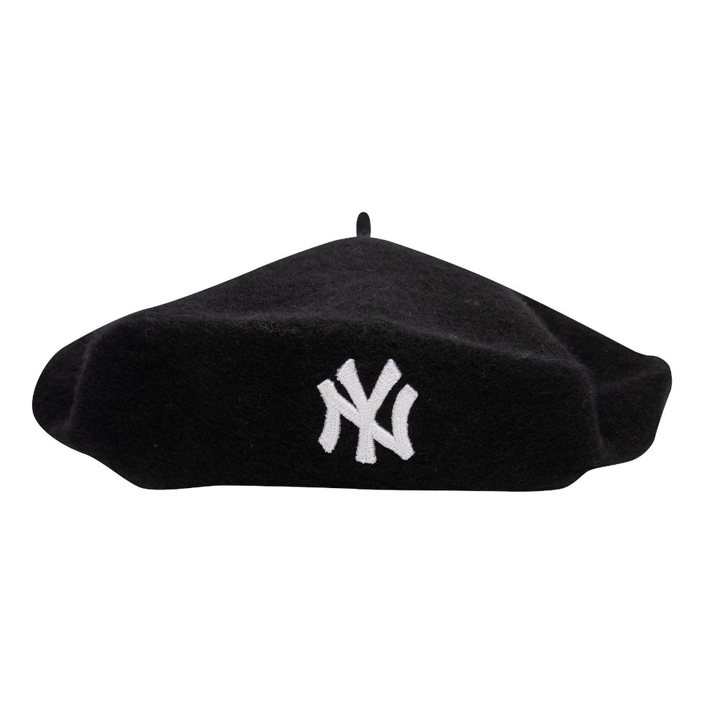 New York Yankees Womans Wool Black Beret