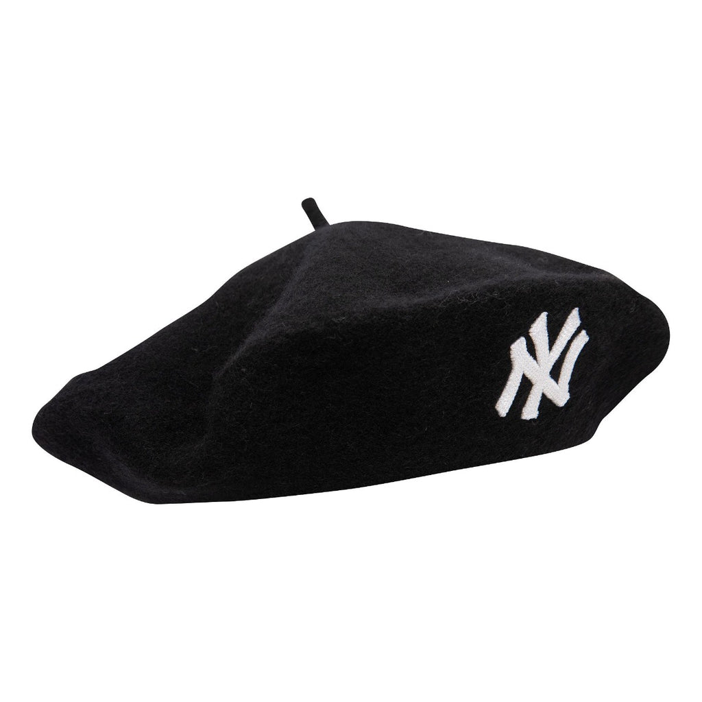 New York Yankees Womans Wool Black Beret