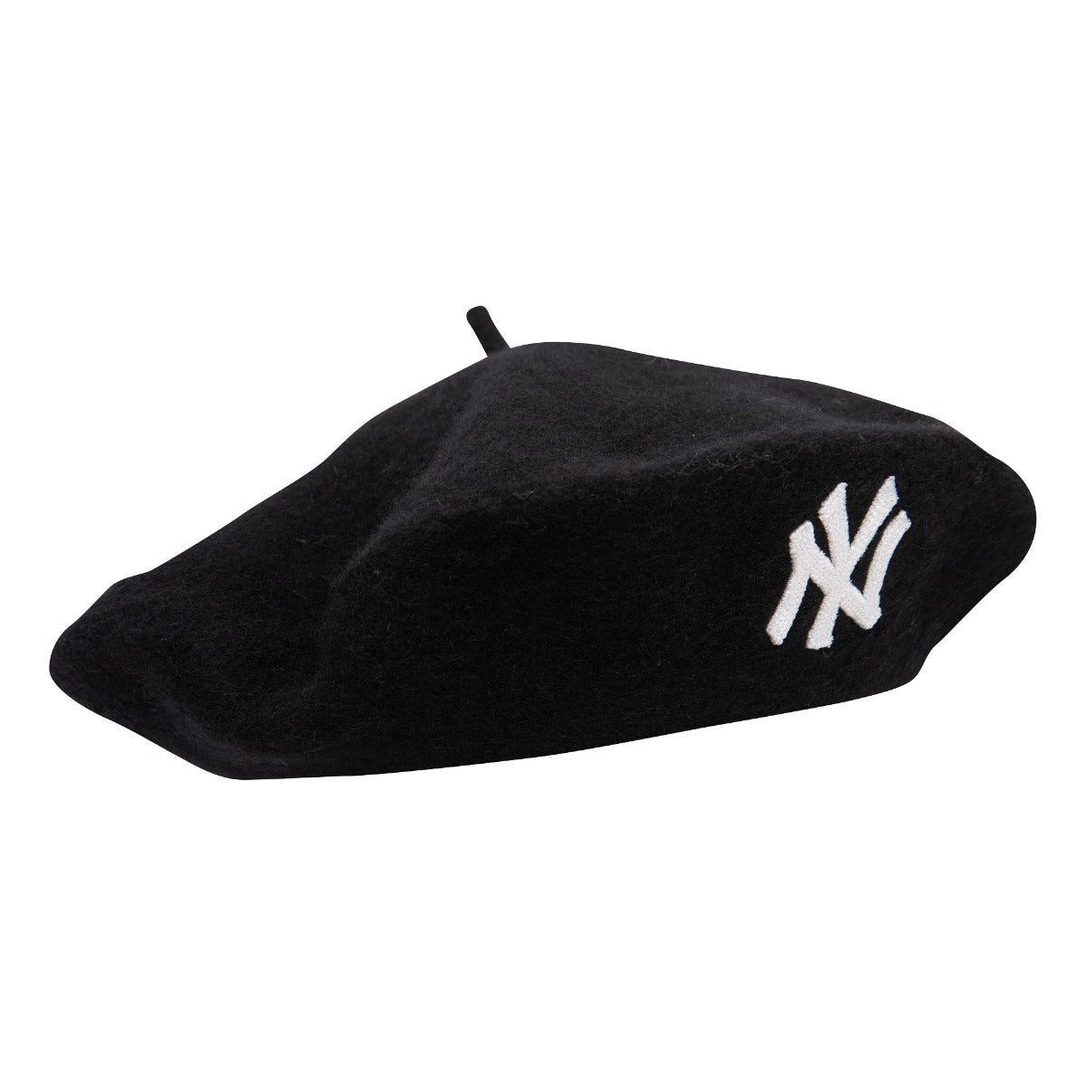 New York Yankees Womans Wool Black Beret