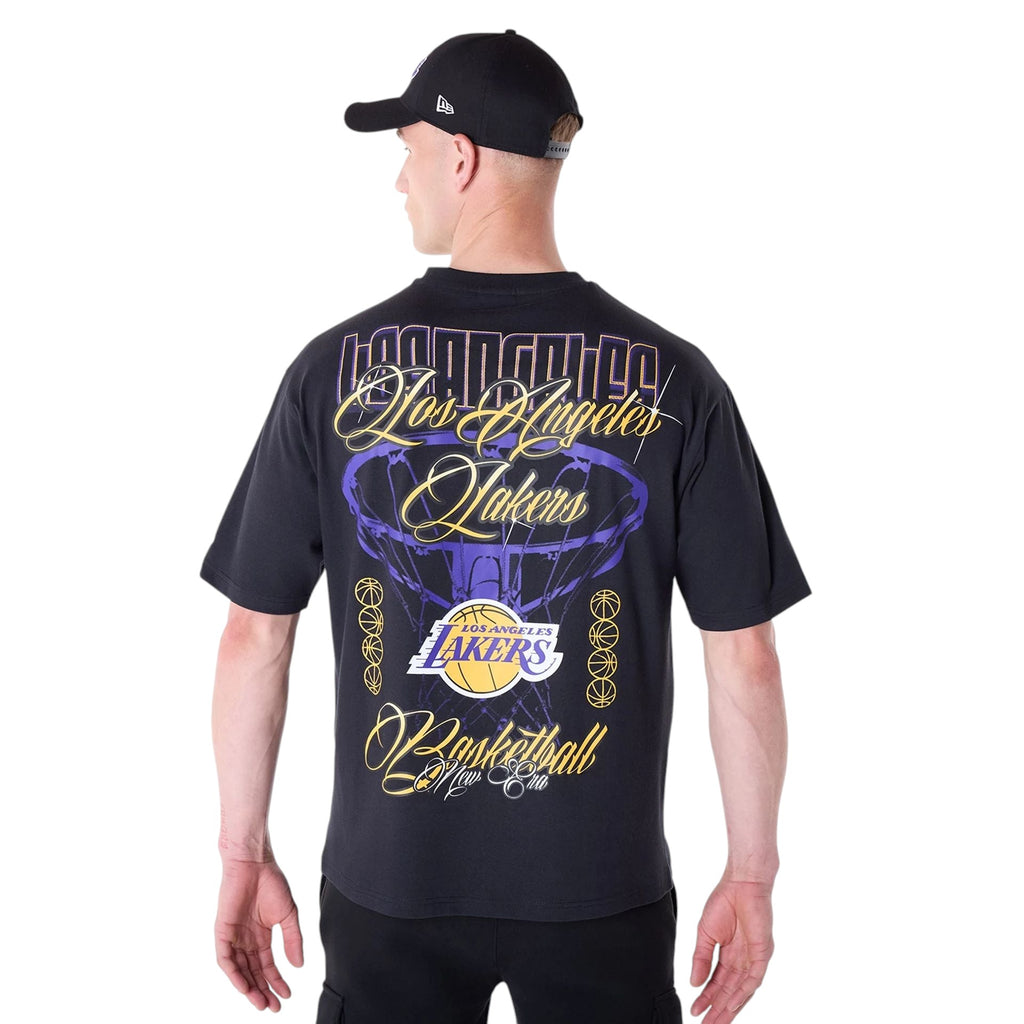 NBA Font Graphic LA Lakers T-Shirt Black