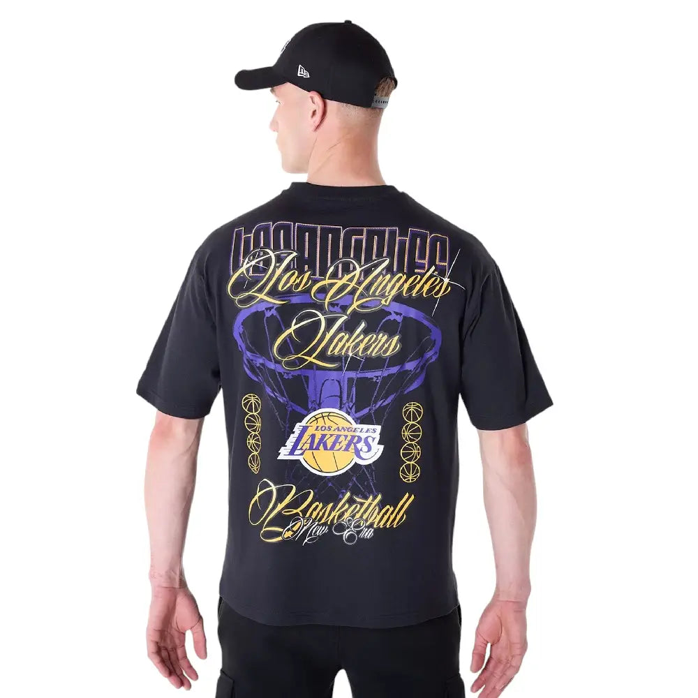 NBA Font Graphic LA Lakers T-Shirt Black