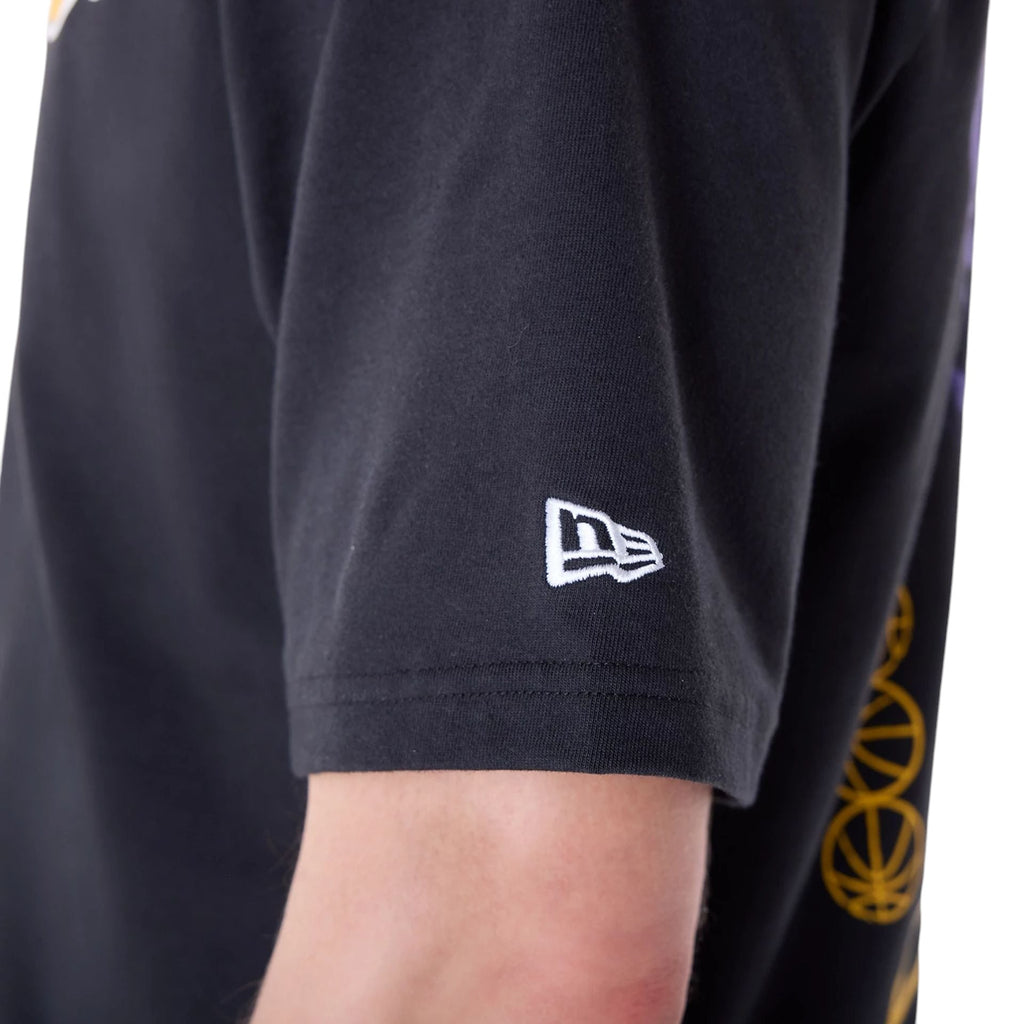 NBA Font Graphic LA Lakers T-Shirt Black