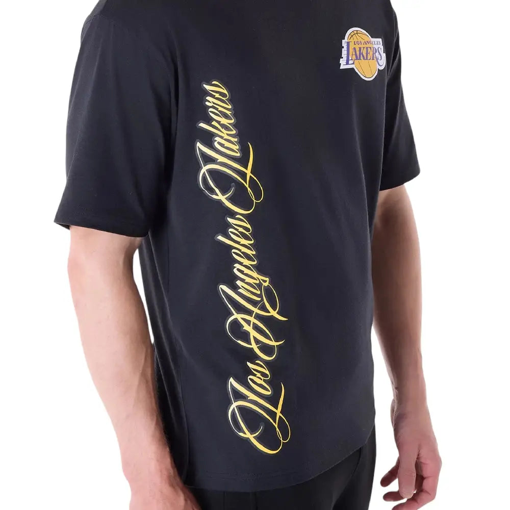 NBA Font Graphic LA Lakers T-Shirt Black