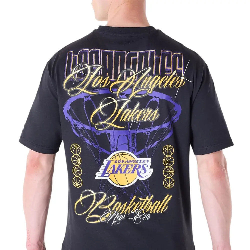 NBA Font Graphic LA Lakers T-Shirt Black
