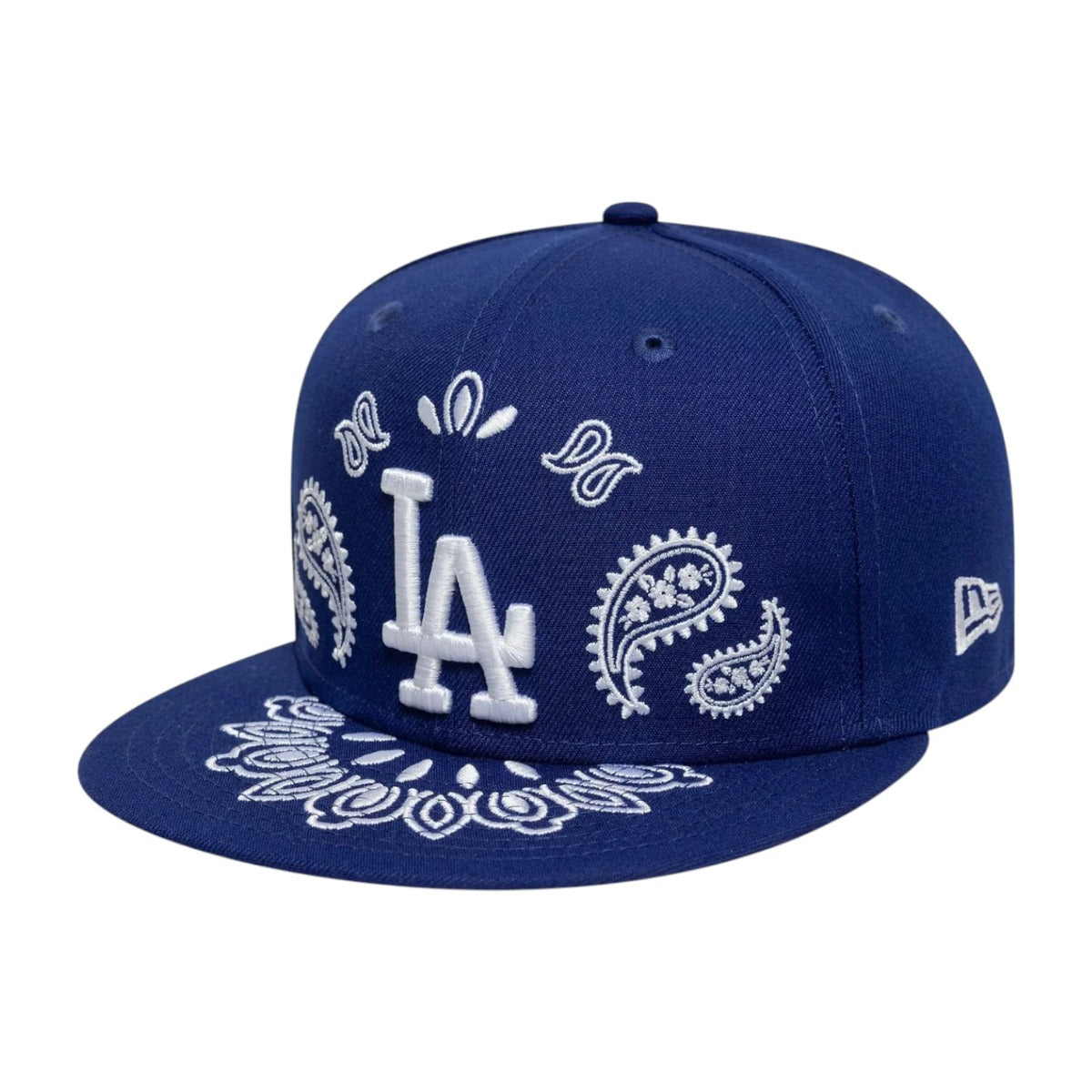 La Dodgers Mlb Paisley Dark Blue 59fifty Fitted Cap