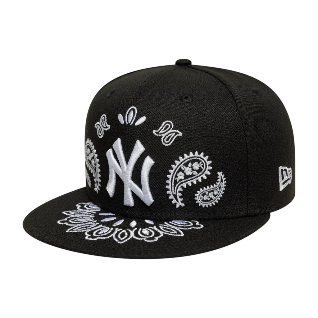 New York Yankees Mlb Paisley Black 59fifty Fitted Cap