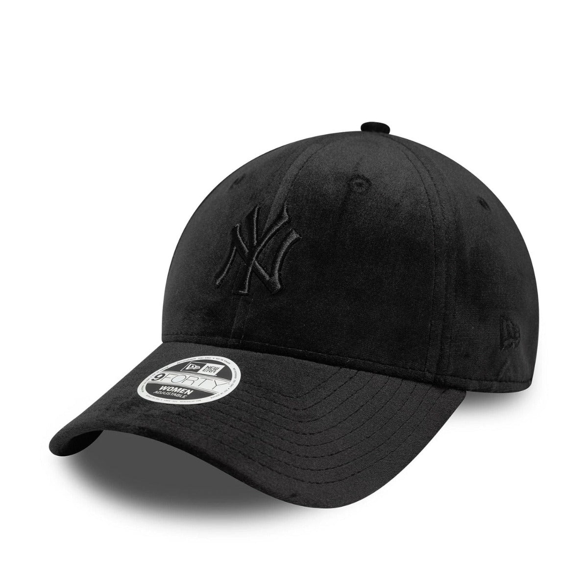 New York Yankees Womens Mlb Velour Black 9forty Adjustable Cap