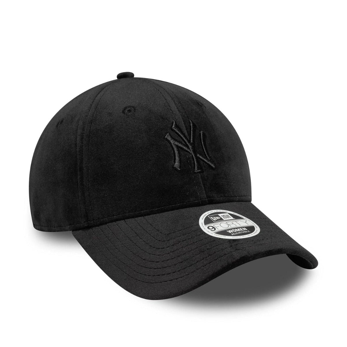 New York Yankees Womens Mlb Velour Black 9forty Adjustable Cap