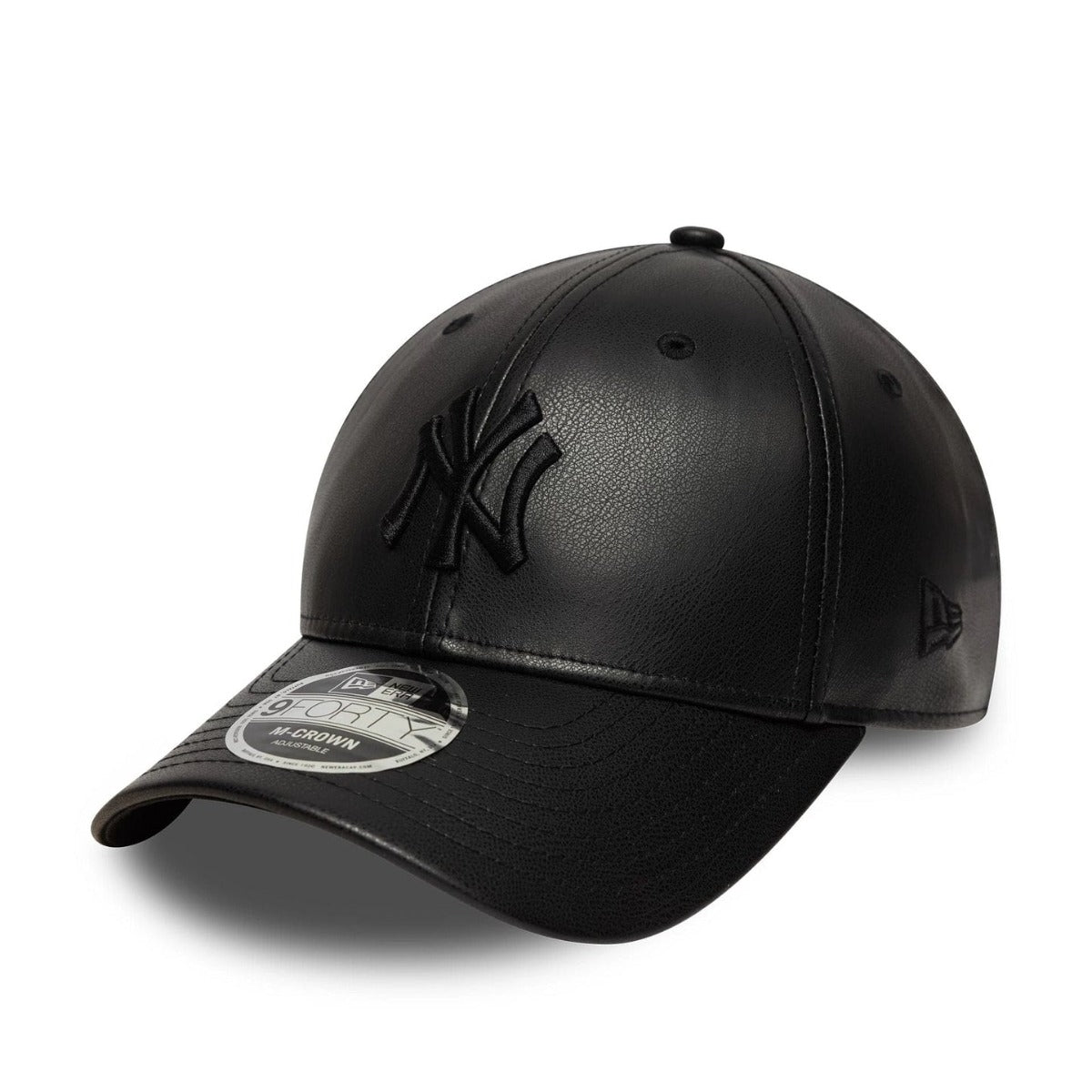 New York Yankees Mlb Pu Black 9forty Mcrown Adjustable Cap