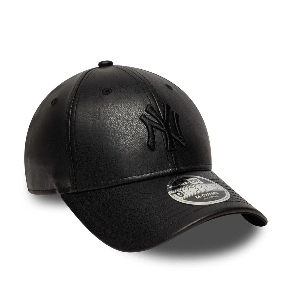 New York Yankees Mlb Pu Black 9forty Mcrown Adjustable Cap