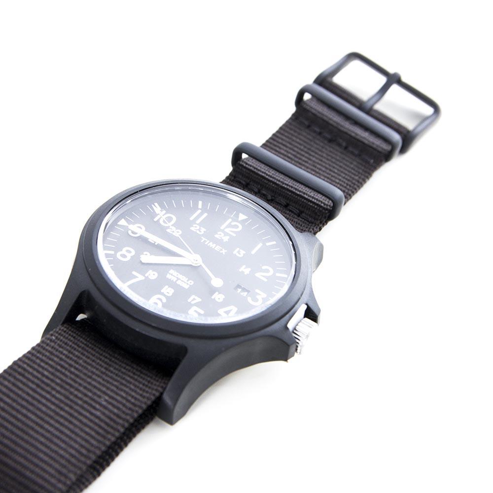 Orologio Con Cinturino In Tessuto Acadia  Nero