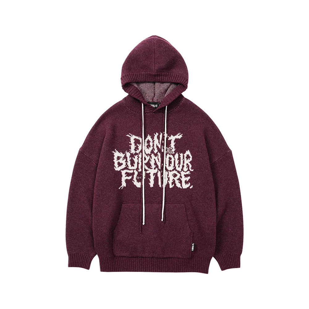 Oversized (19) S ogan Woo  Knit Hoodie