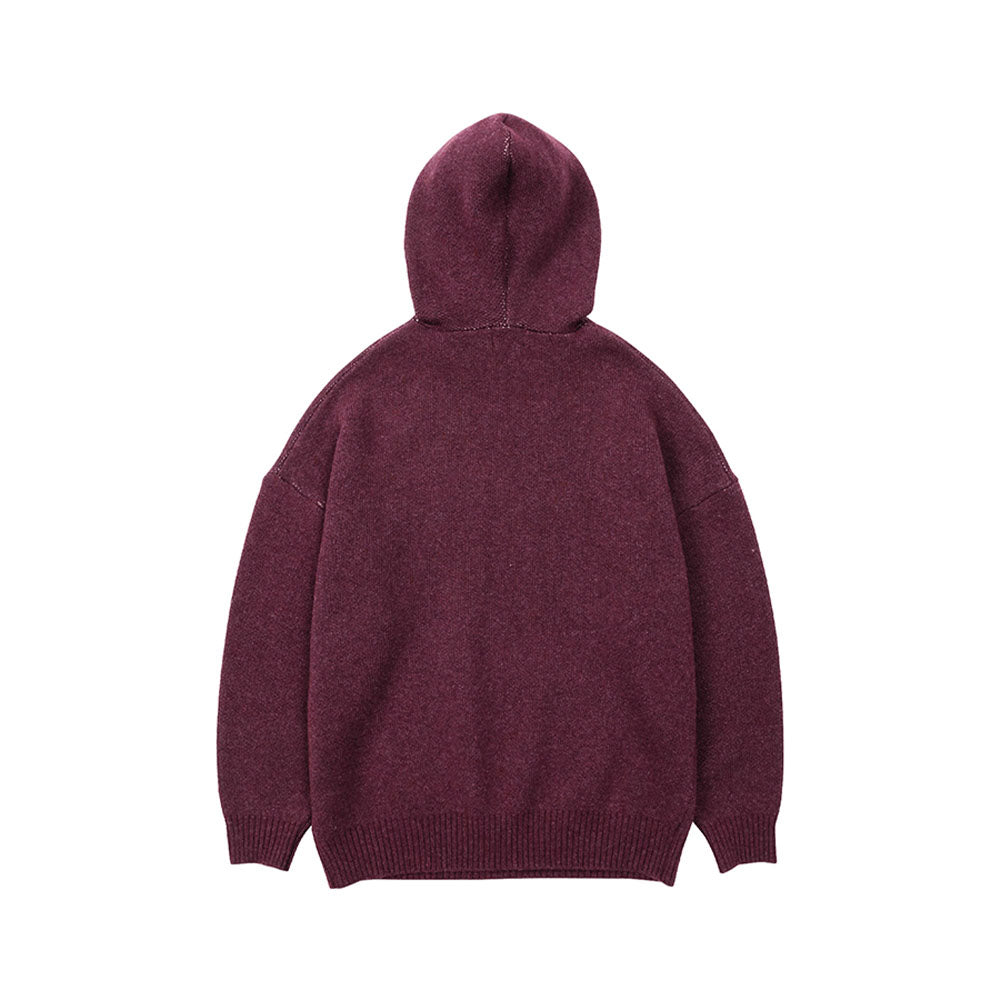 Oversized (19) S ogan Woo  Knit Hoodie