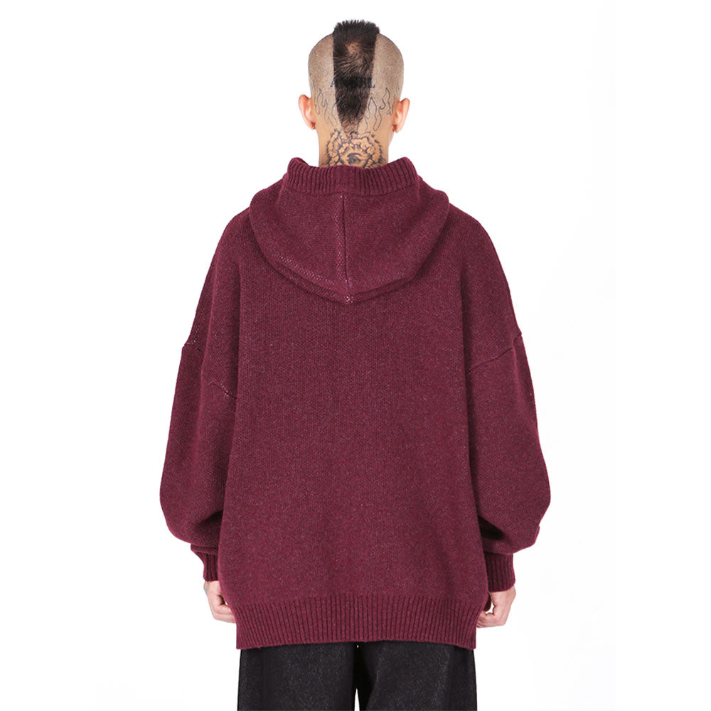 Oversized (19) S ogan Woo  Knit Hoodie