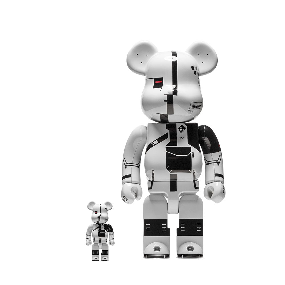 Be@rbrick X Acronym 100%+400% White Chrome