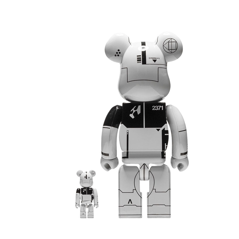 Be@rbrick X Acronym 100%+400% White Chrome
