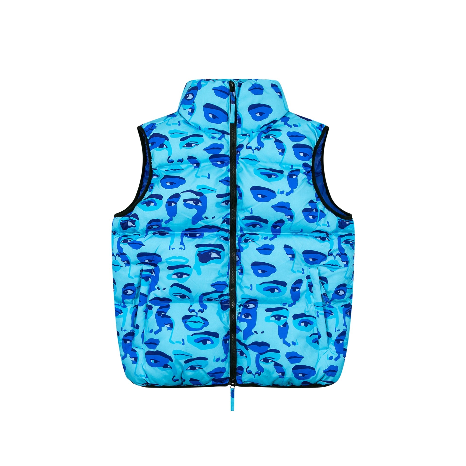 Face Camo B ue Puffer Vest