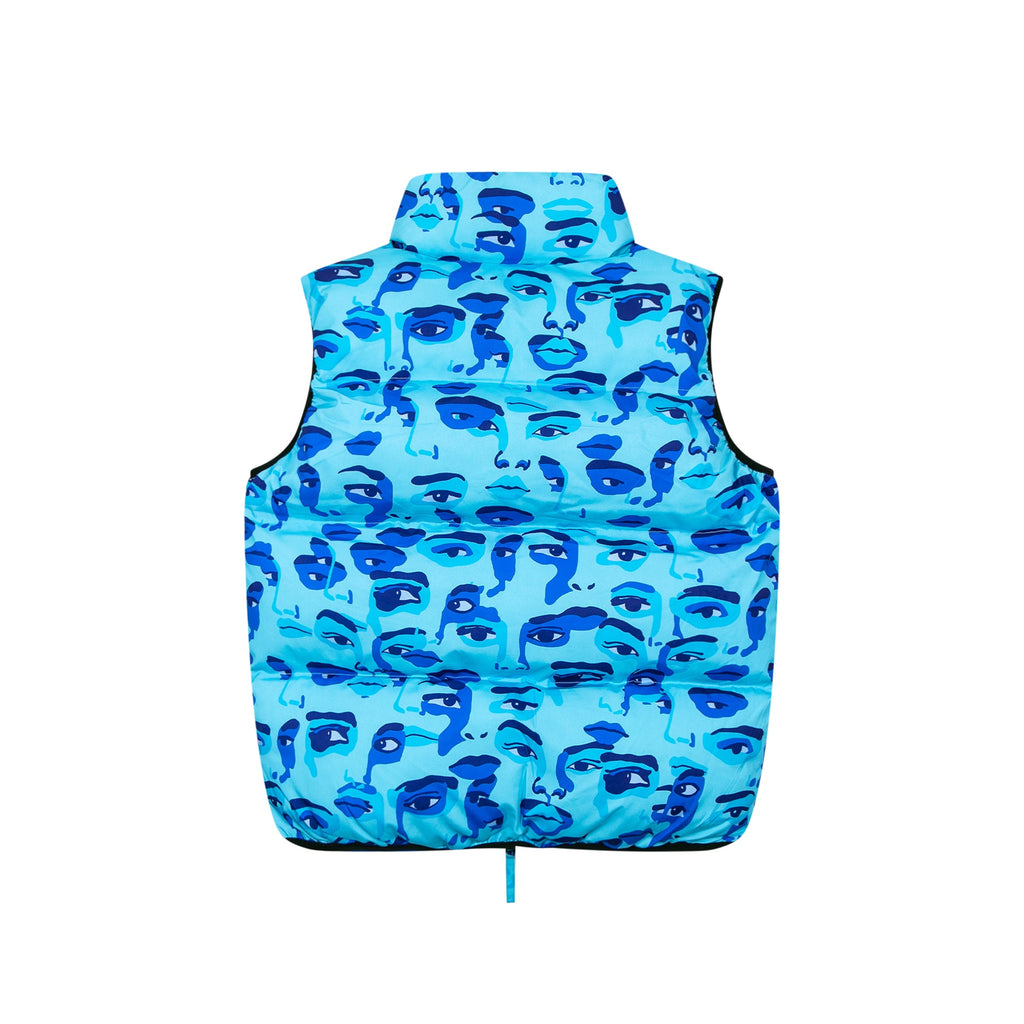 Face Camo B ue Puffer Vest