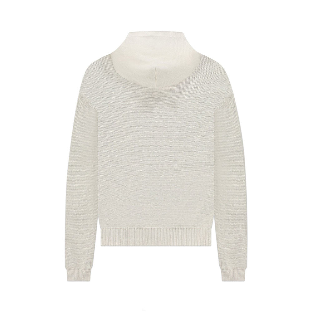 Knitted Hoodie In Creme