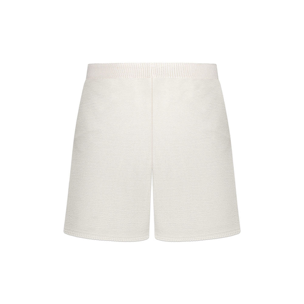 Knitted Shorts In Creme