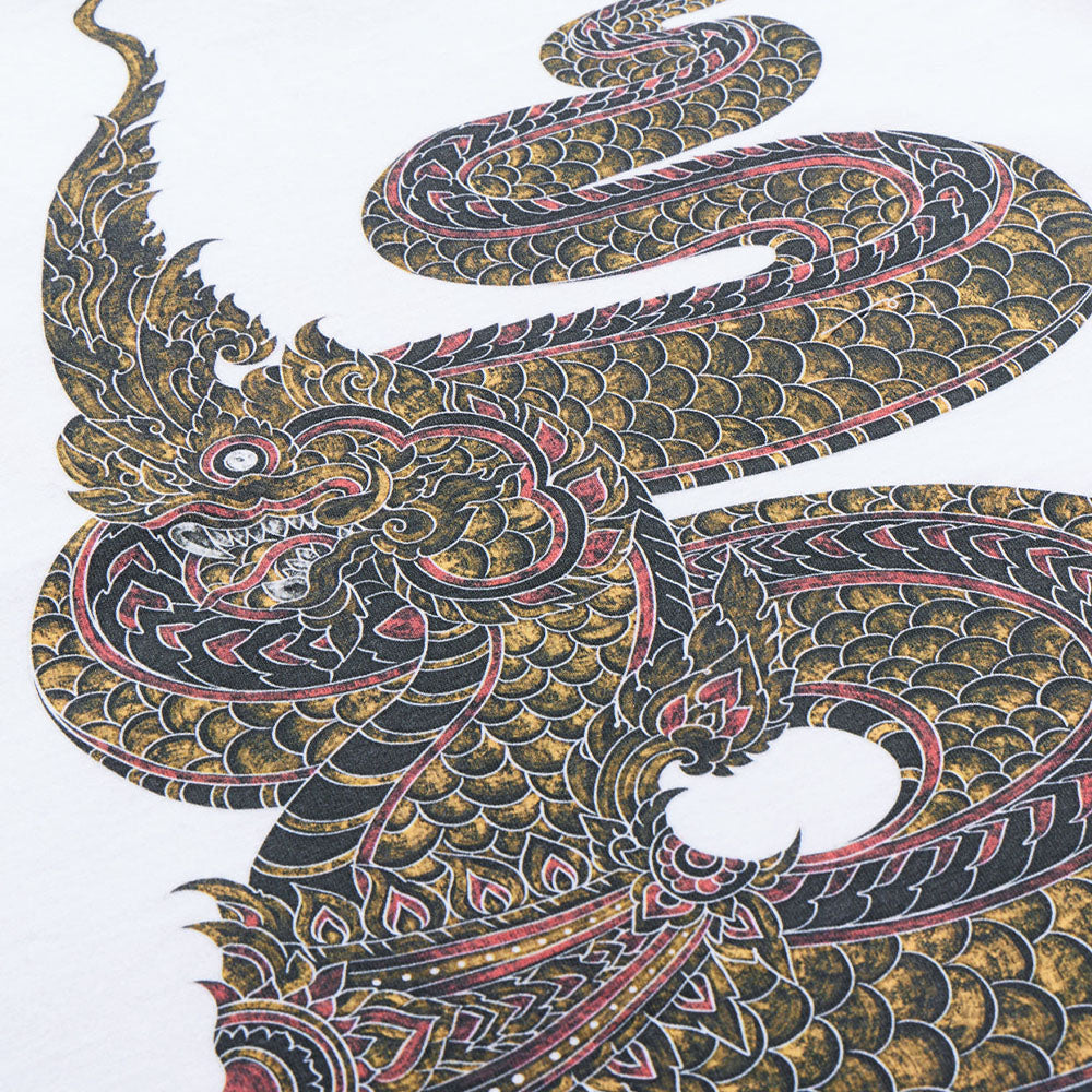 Temp e Naga Organic Tshirt Organic Cotton Jerse White Naga