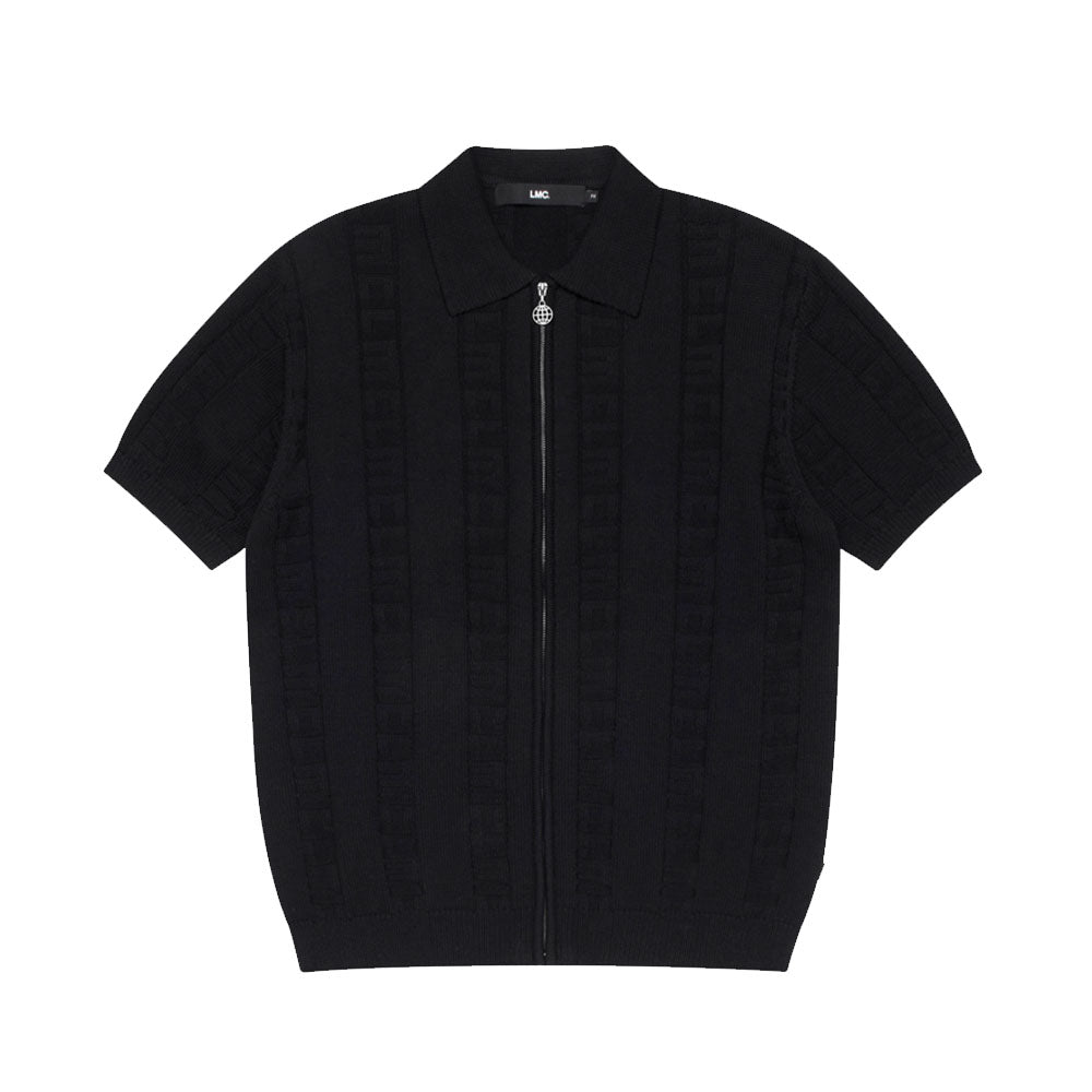 Jqd Zipup Knitted Polo Shirt