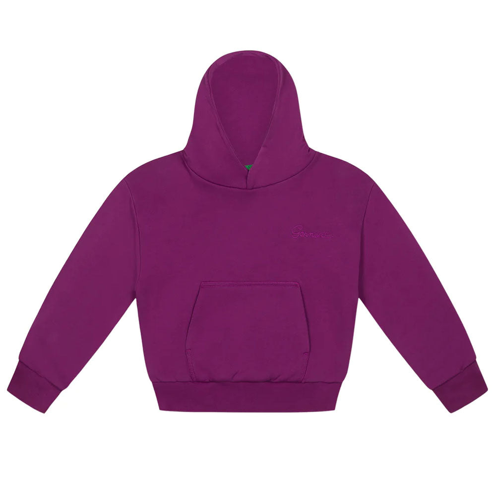Fleece Double Cotton Boxy Fit Hoodie Burgundy